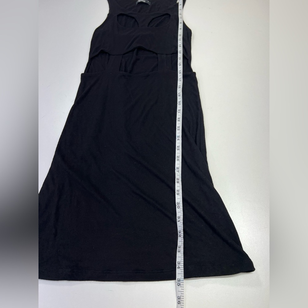 REVOLVE Michael Lauren Dress Black Ribbed Knit Cut Out Sample Size Small NEW - Picture 6 of 12